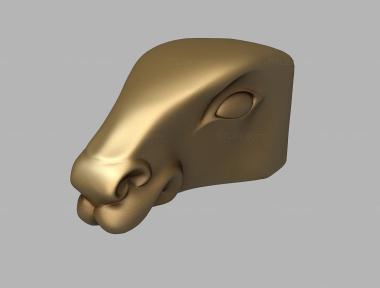 Mask (Sheep head without wool, MS_0300) 3D models for cnc